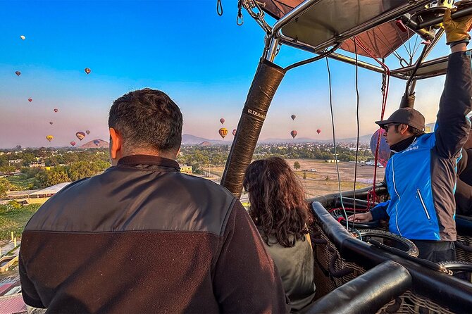 Balloon Flight with Teotihuacan & Guadalupe Shrine Full day Tour - The balloon launch, landing, and breakfast