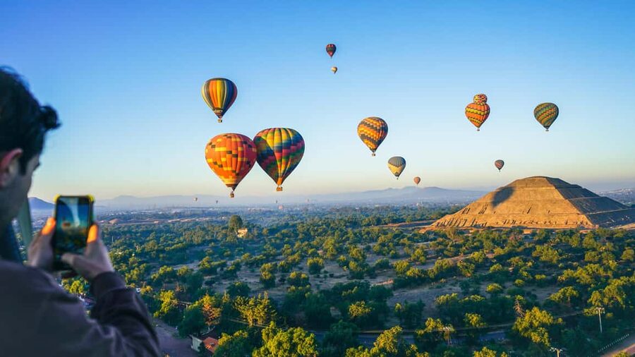 From CDMX: Teotihuacan Hot Air Balloon Ride & Optional Tours - Transport, timing, and meeting points