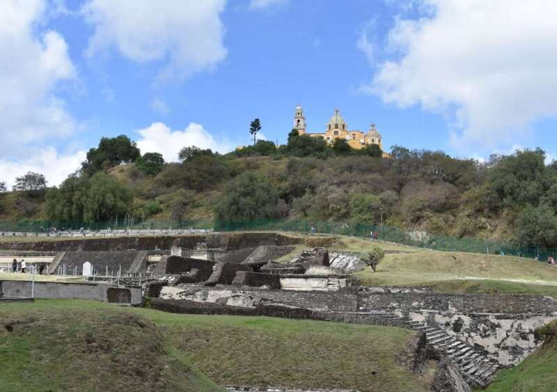 From Puebla: Cholula Pyramid and Churches all included - The Great Pyramid of Cholula, layers of history under one hill