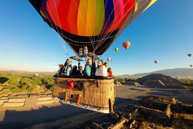 Hot Air Balloon Flight Teotihuacan With Pickup and Breakfast - Sunrise over Teotihuacan, with the pyramids below
