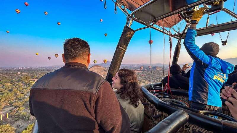 Mexico City: Balloon Flight, Teotihuacan & Guadalupe Shrine - Walking through Teotihuacan with time to look up