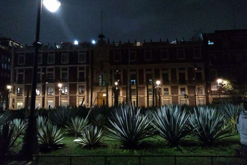 Mexico City: Double Decker Bus Night Tour - Palace of Fine Arts after dark