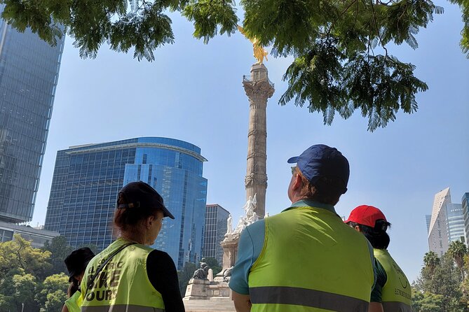 Mexico City E-Bike Tour with a taco and churros stop - El Ángel and the National Anthropology Museum area