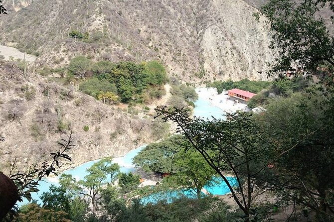 One day tour to the Tolantongo Caves - The Tolantongo pools and mountainside views
