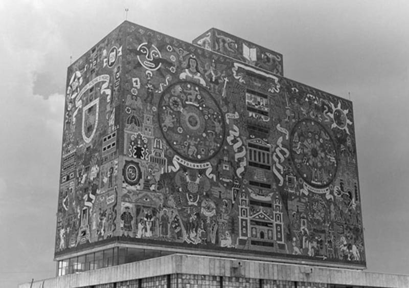 Walk around UNAM campus, a UNESCO World Heritage Site - Juan O’Gorman’s Central Library